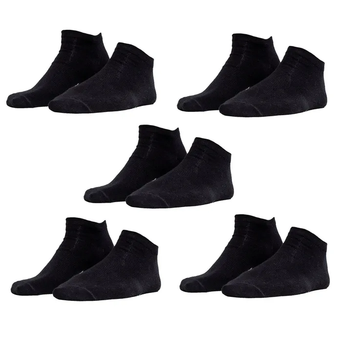 ponožky (set 5 párů) URBAN CLASSICS - Logo No Show - TB2157-black 39-42